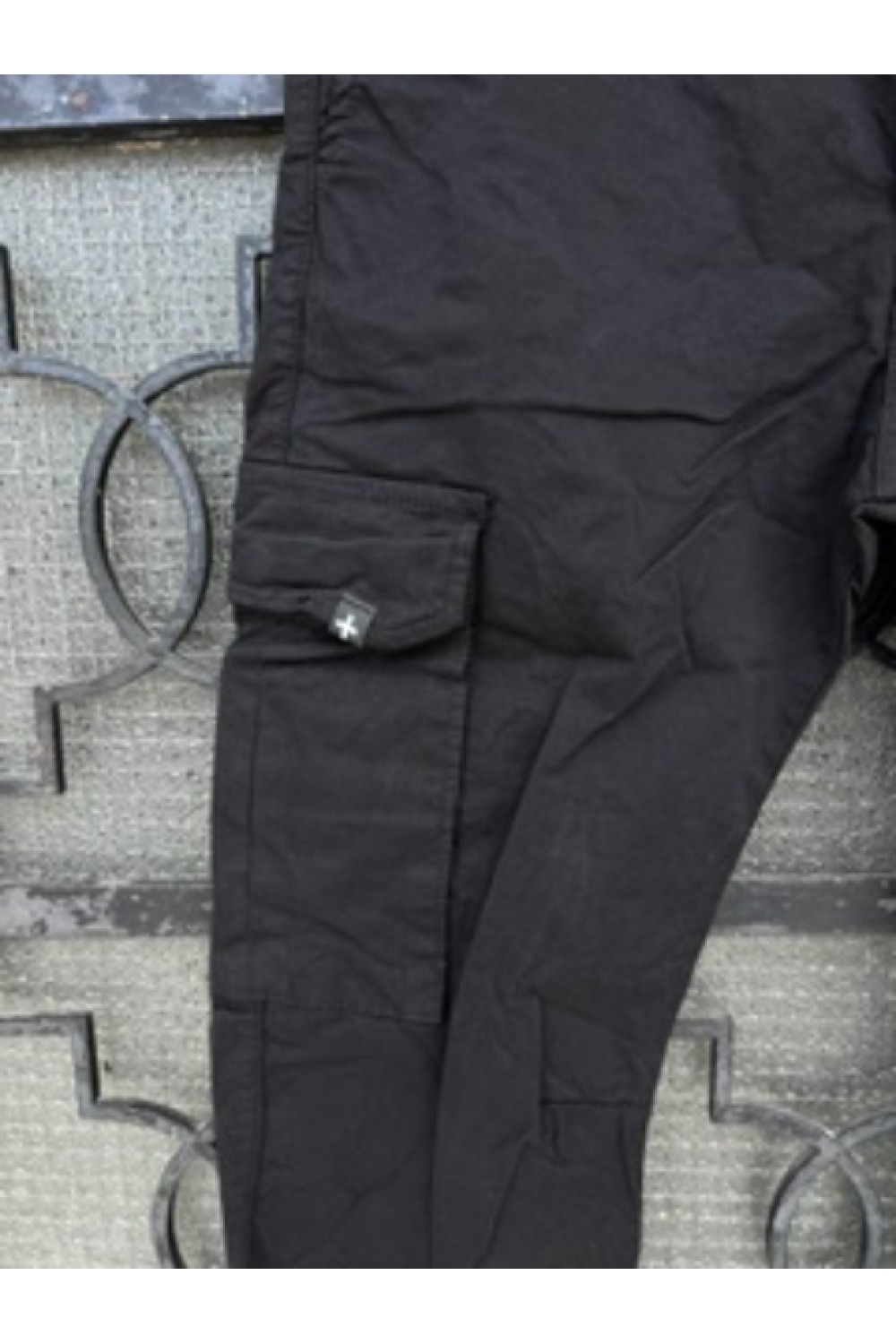 DAMAGED CARGO PANTS BLACK WR92