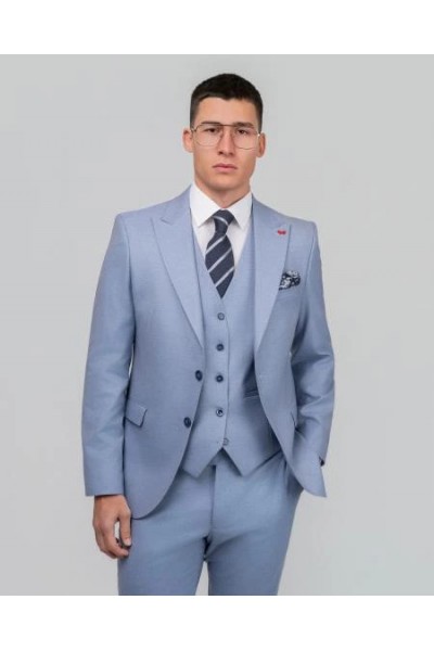 DEZING SUIT SLIM FIT LIGHT BLUE S-26106