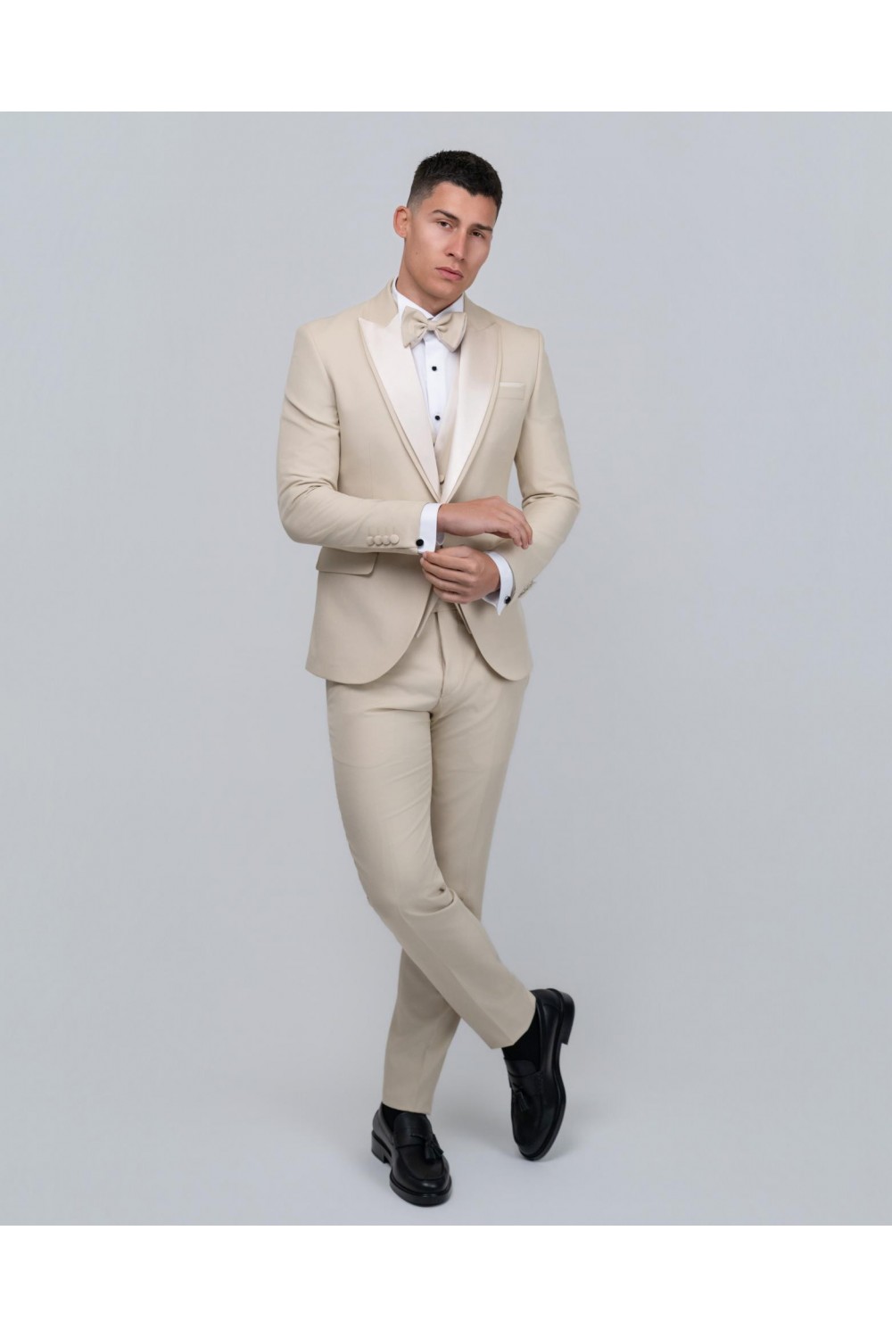 DEZING WEDDING SUIT SLIM FIT BEIGE WS-2342