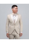 DEZING WEDDING SUIT SLIM FIT BEIGE WS-2342