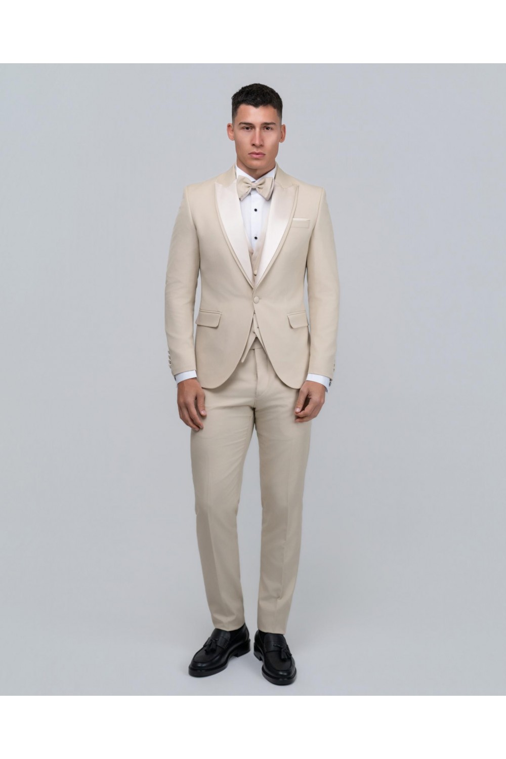 DEZING WEDDING SUIT SLIM FIT BEIGE WS-2342