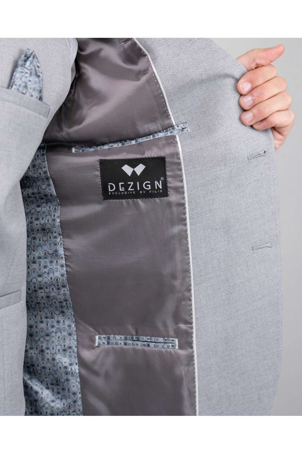 DEZING SUIT SLIM FIT GREY S-2698