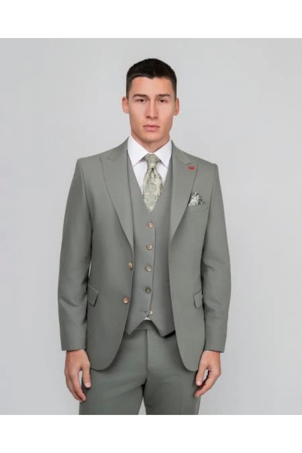 DEZING SUIT SLIM FIT LIGHT GREEN S-26105