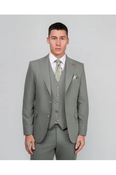 DEZING SUIT SLIM FIT LIGHT GREEN S-26105