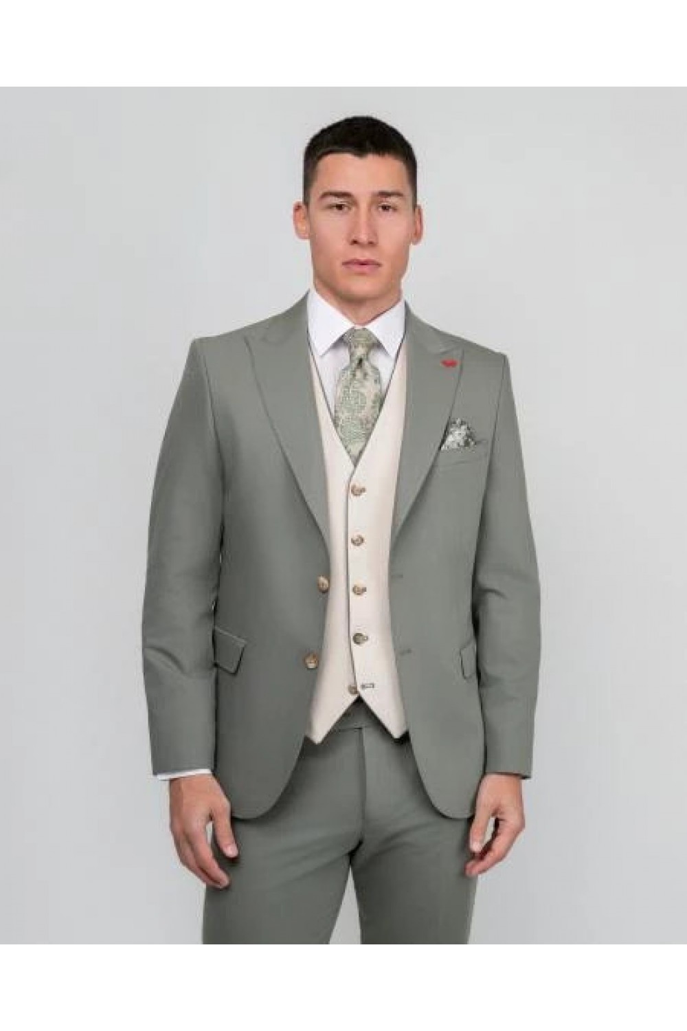 DEZING SUIT SLIM FIT LIGHT GREEN S-26105