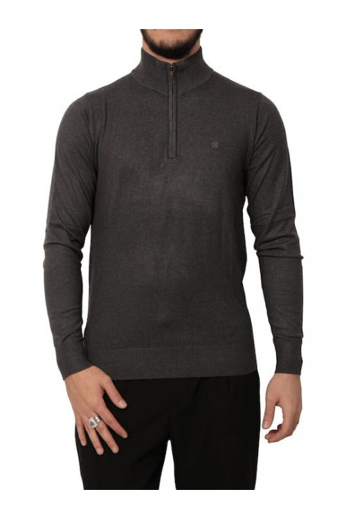 EXPLORER KNIT HALF ZIP BLOUSE ANTHRACITE 2411102030