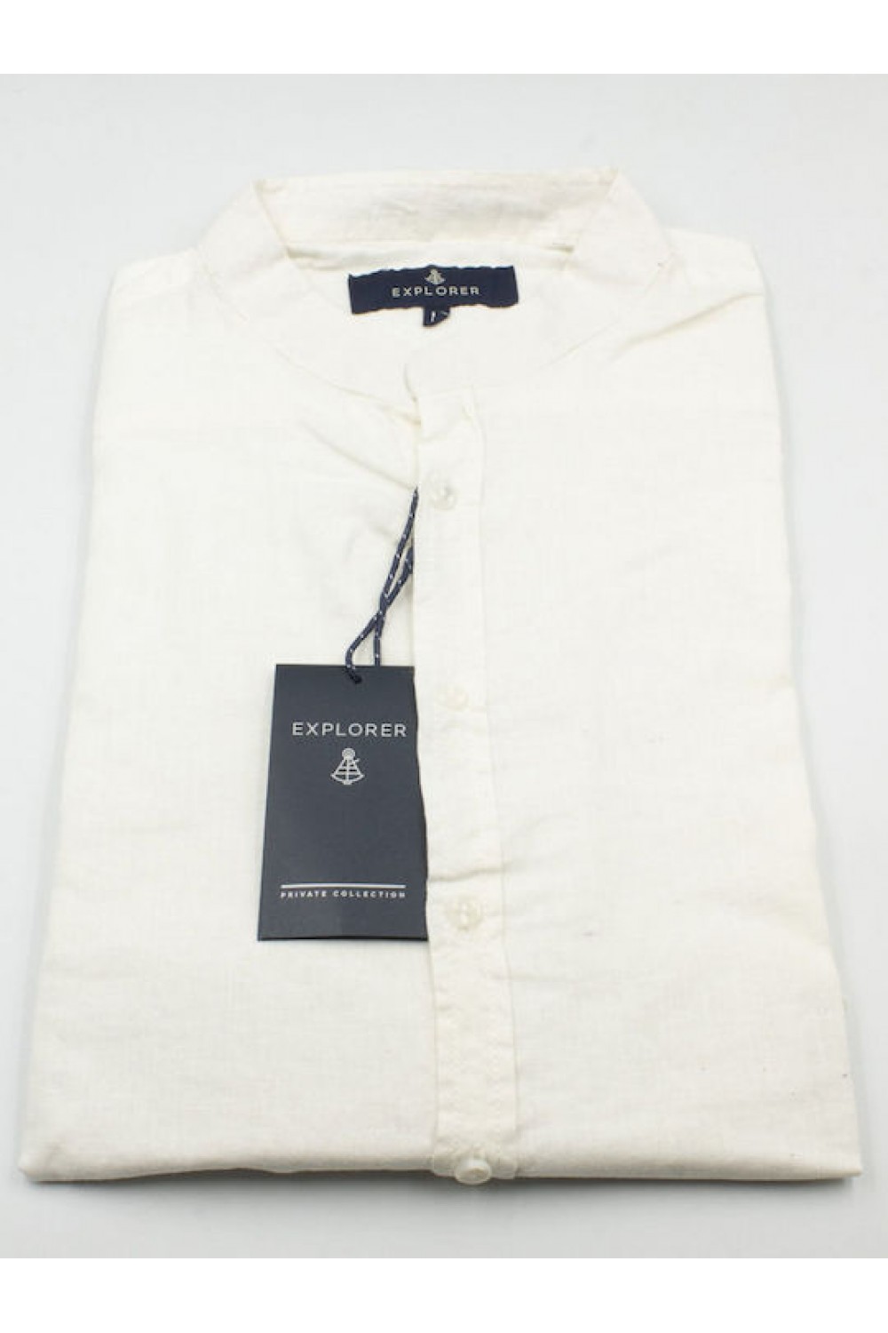 EXPLORER MENS MAO SHIRT OVERDYE WHITE 2421105000