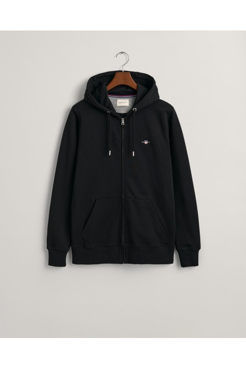 GANT REGULAR SHIELD FULL ZIP HOODIE BLACK 2007059-005