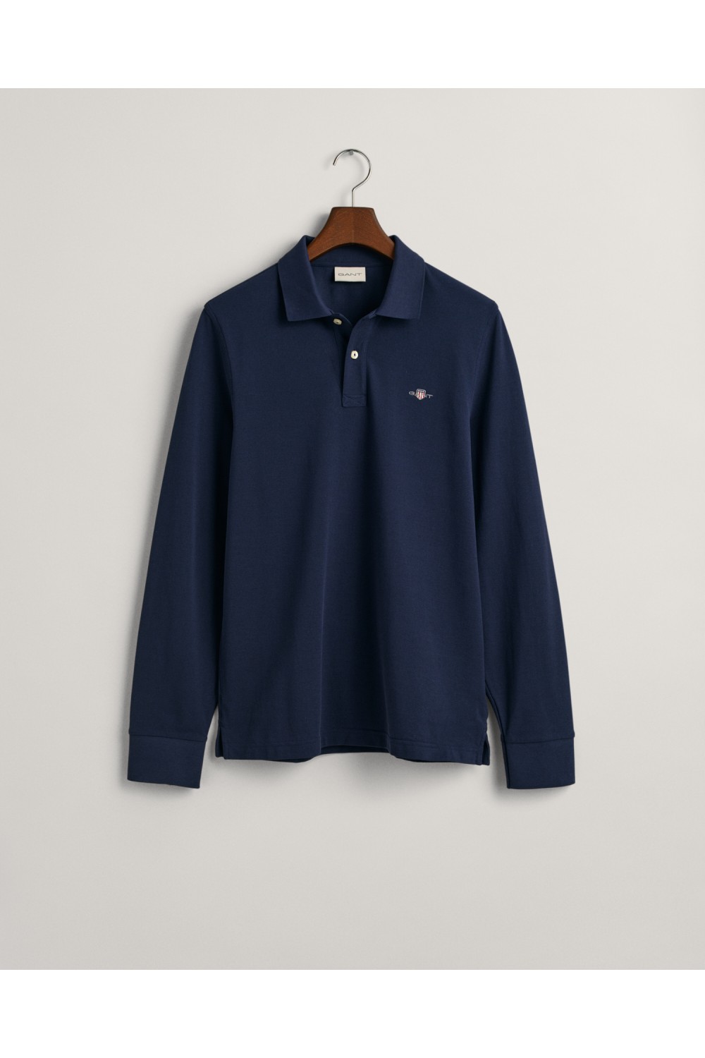 GANT REGULAR SHEILD LS PIQUE RUGGER EVENING BLUE 2230-433