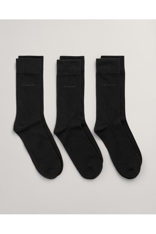 GANT SOFT COTTON SOCKS 3-PACK BLACK 9960256-5
