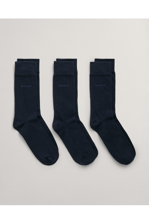 GANT SOFT COTTON SOCKS 3-PACK MARINE 9960256-410