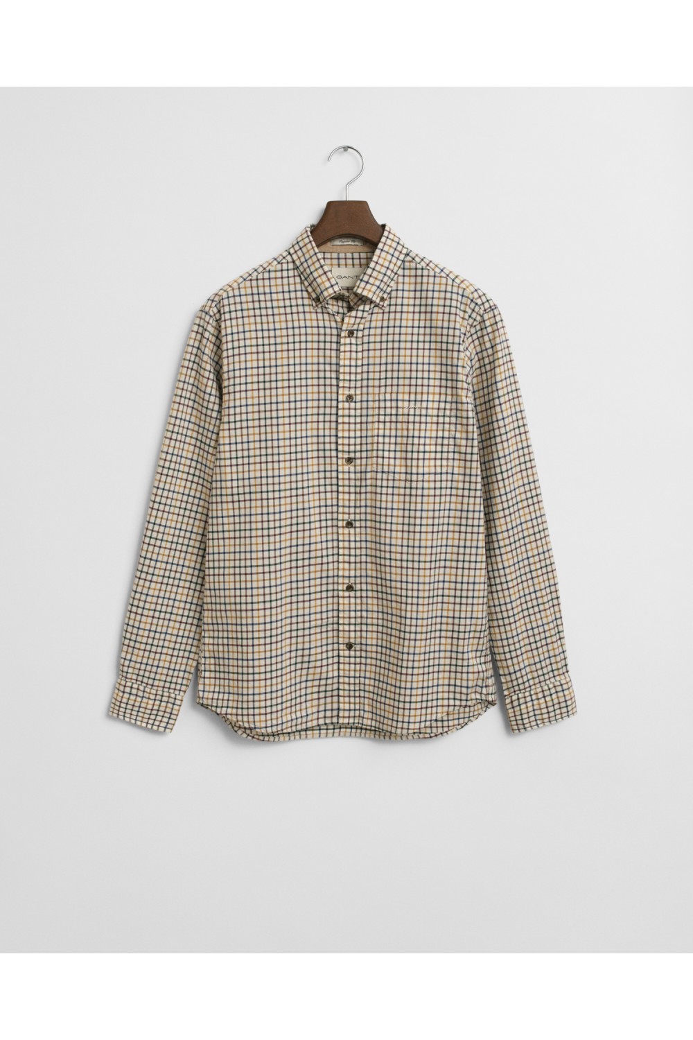 GANT REGULAR TWILL CHECK SHIRT MAHOGANY BROWN 3250226-229