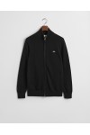 GANT CASUAL COTTON ZIP CARDIGAN BLACK 8030164-5