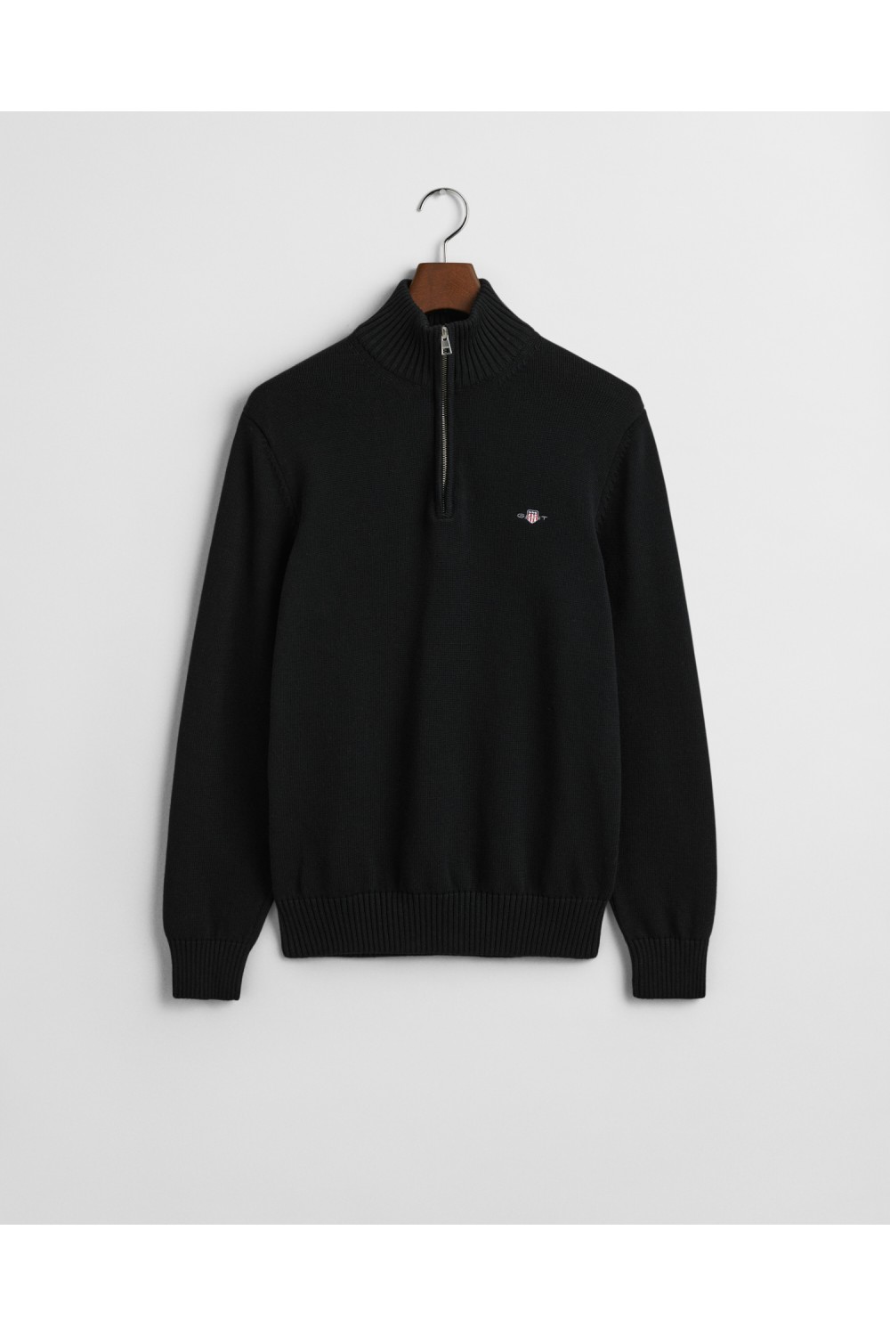 GANT CASUAL COTTON HALF ZIP BLACK 8030170-005
