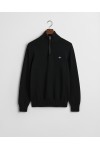 GANT CASUAL COTTON HALF ZIP BLACK 8030170-005