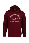 GANT HOODIE PRINTED GRAPHIC PLUMPED RED 2067090-604
