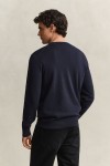 GANT COTTON CREW NECK SWEATER EVENING BLUE 8030761-433