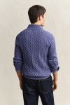 GANT COTTON CABLE HALF ZIP BLUE HORIZON 8050603-476