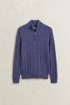 GANT COTTON CABLE HALF ZIP BLUE HORIZON 8050603-476