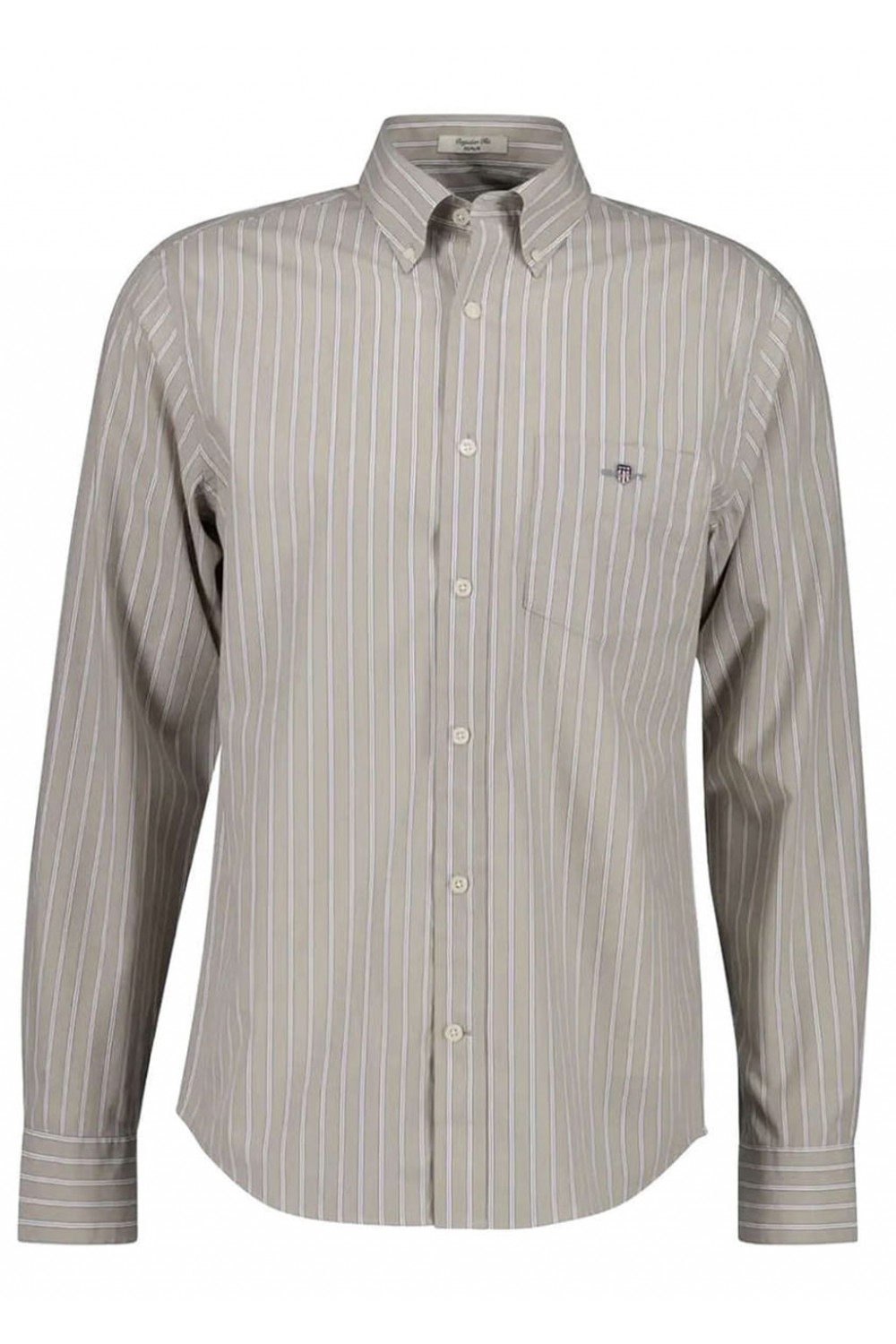 GANT REGULAR POPLIN STRIPE SHIRT MIST TAUPE 3263003-251