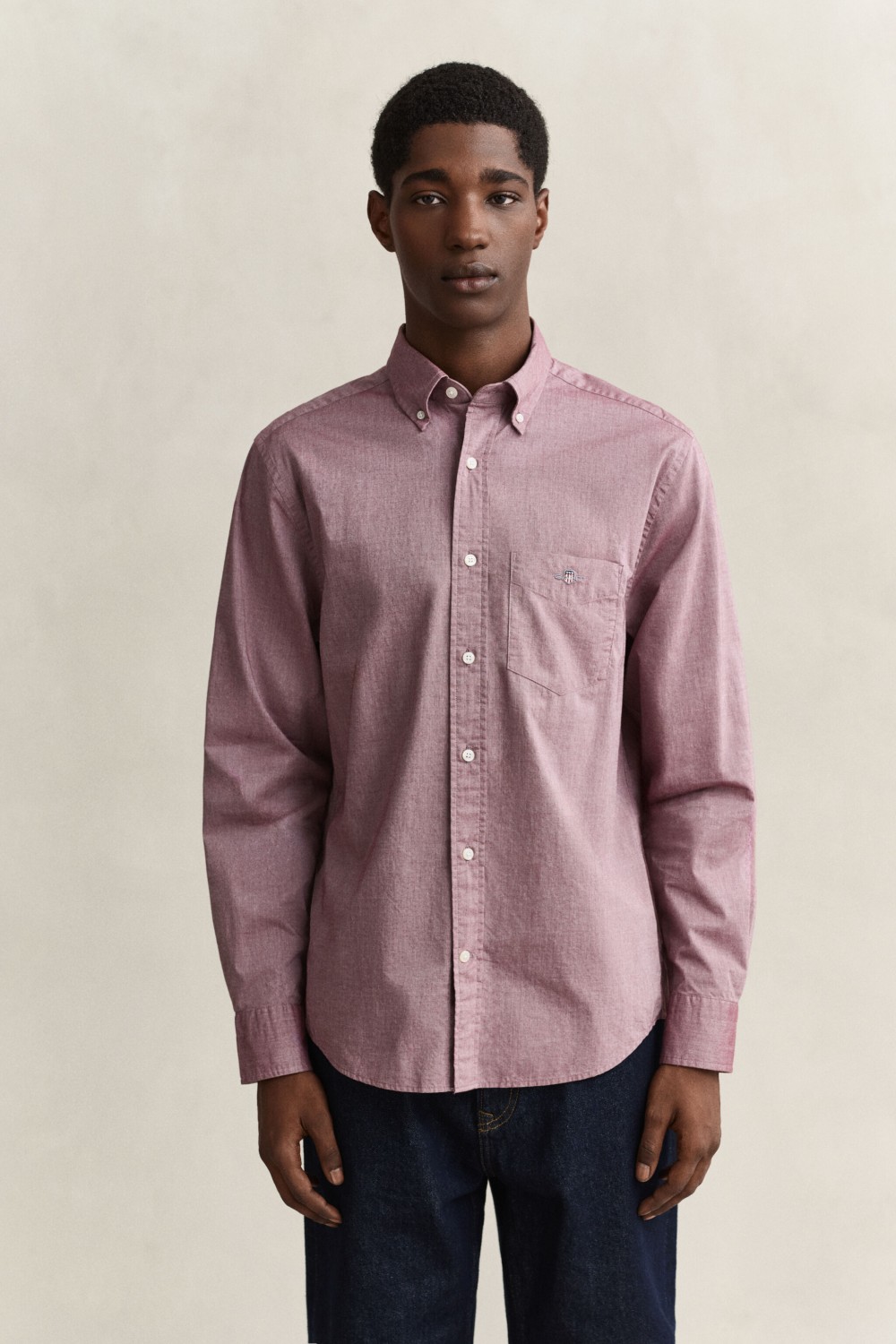 GANT REGULAR POPLIN SHIRT DEEP GRAPE WINE 3000100-676