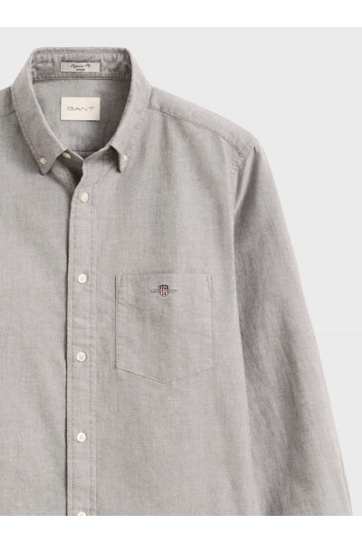 GANT REGULAR OXFORD SHIRT BLACK BROWN-GREY 3000200-217