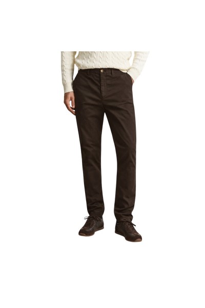 GANT SLIM FIT CLASSIC CHINO PANT BLACK BROWN 1501000-217
