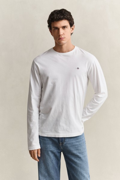 GANT SHIELD LONGSLEEVE T-SHIRT WHITE 2004049-113