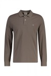 GANT REGULAR SHEILD LS PIQUE RUGGER BLACK BROWN MELANGE 2230-284