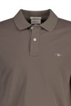 GANT REGULAR SHEILD LS PIQUE RUGGER BLACK BROWN MELANGE 2230-284