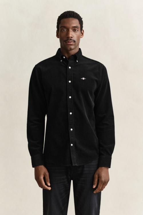 GANT CASUAL CORDUROY SHIRT BLACK 3250351-005