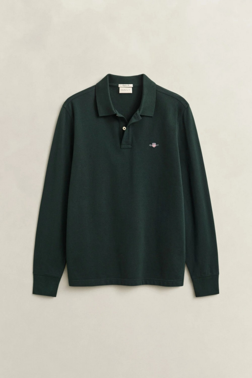 GANT REGULAR SHIELD LS PIQUE RUGGER TARTAN GREEN 2230-360