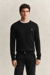 GANT COTTON CABLE CREW NECK BLACK 8050601-005