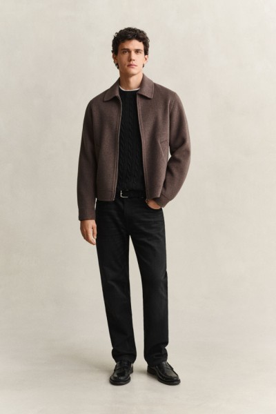 GANT COTTON CABLE CREW NECK BLACK 8050601-005