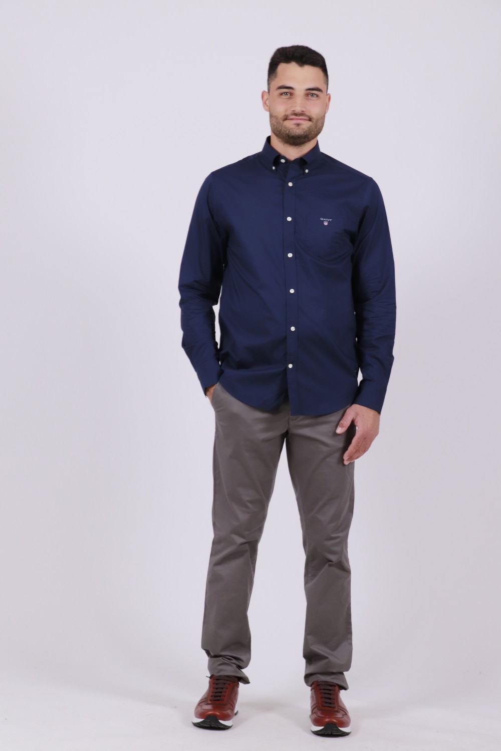 GANT ORIGINAL HALLDEN TWILL CHINOS GRAPHITE 1500038-36
