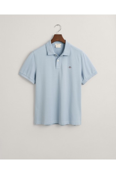 GANT BLOUSE REG SHIELD PIQUE POLO DOVE BLUE 2210-474