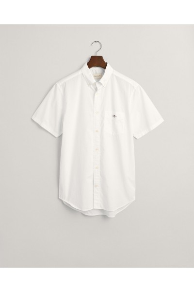 GANT REGULAR POPLIN SS SHIRT WHITE 3000101-110