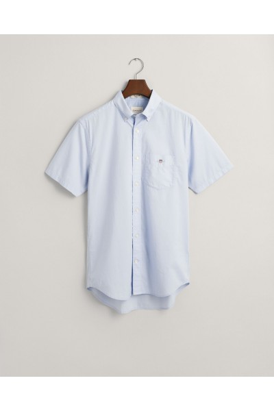 GANT REGULAR POPLIN SS SHIRT LIGHT BLUE 3000101-455