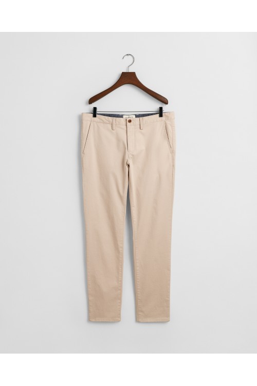 GANT SLIM TWILL CHINOS PUTTY 1505221-034