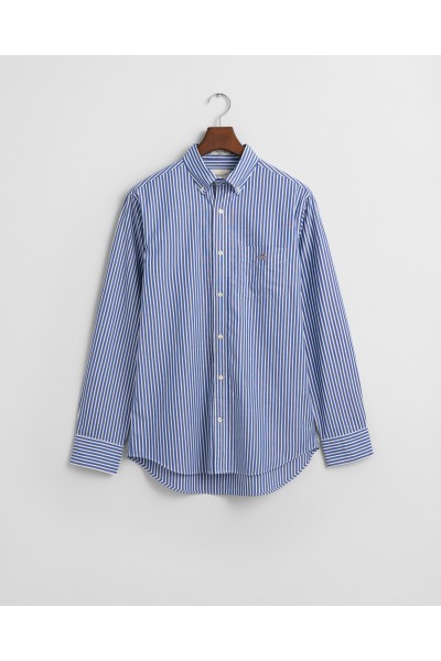 GANT REGULAR POPLIN STRIPE SHIRT COLLEGE BLUE 3000130-436