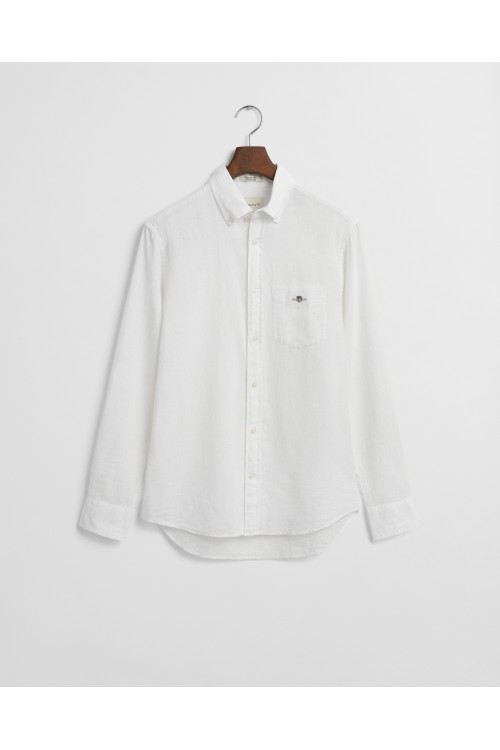 GANT REGULAR COTTON LINEN SHIRT WHITE 3250082-110
