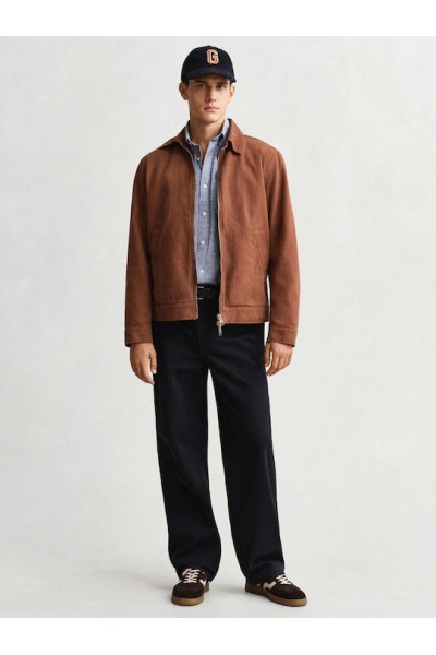 GANT REGULAR COTTON LINEN SHIRT VINTAGE BLUE 3250082-442