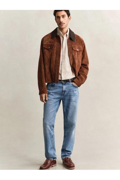 GANT REGULAR COTTON LINEN SHIRT OAT BIEGE 3250082-200