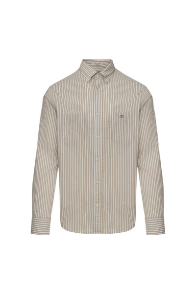 GANT REGULAR POPLIN STRIPE SHIRT OAT BEIGE 3000130-200