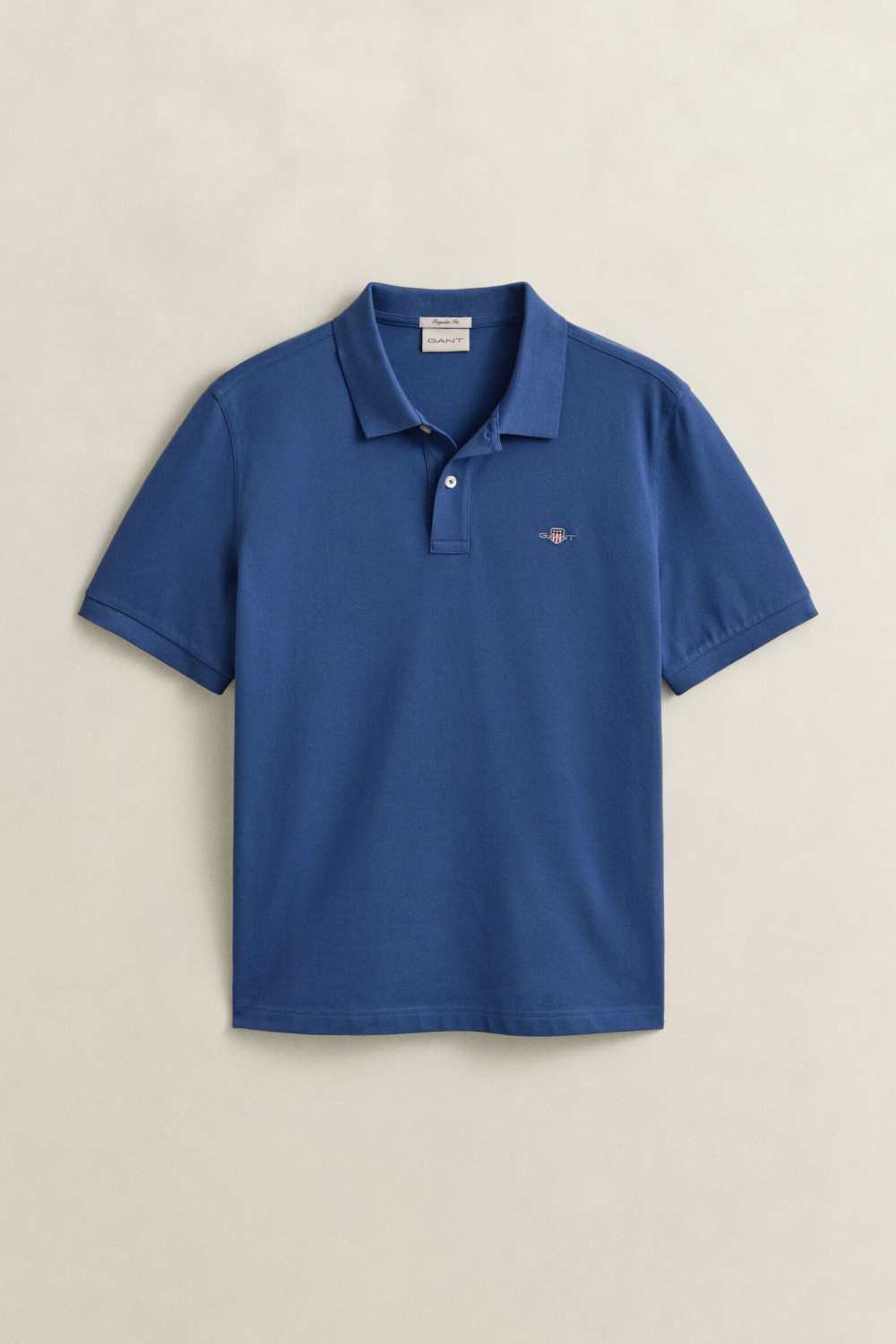 GANT REGULAR FIT SHIELD PIQUE POLO SHIRT VINTAGE BLUE 2210-442