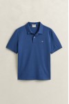 GANT REGULAR FIT SHIELD PIQUE POLO SHIRT VINTAGE BLUE 2210-442