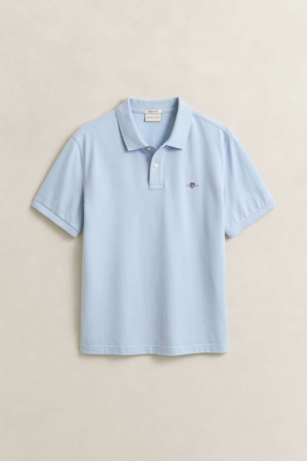 GANT REGULAR FIT SHIELD PIQUE POLO SHIRT FRESH BLUE 2210-457