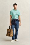 GANT REGULAR FIT SHIELD PIQUE POLO SHIRT MUTED TURQUOISE 2210-323