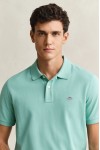 GANT REGULAR FIT SHIELD PIQUE POLO SHIRT MUTED TURQUOISE 2210-323