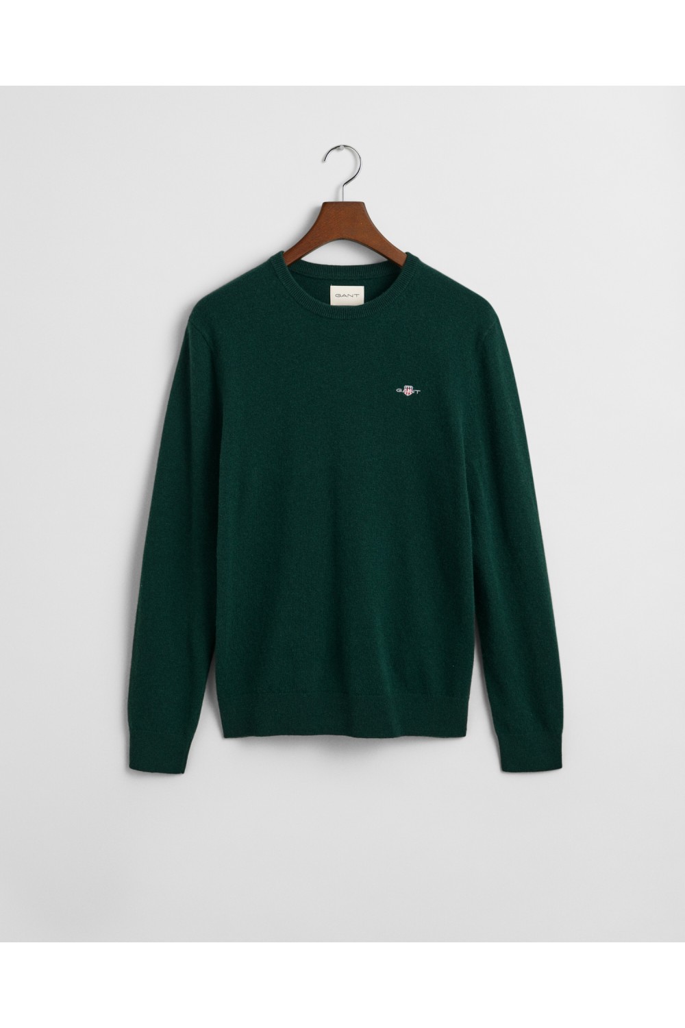 GANT CLASSIC COTTON CREW NECK TARTAN GREEN 8030561-374